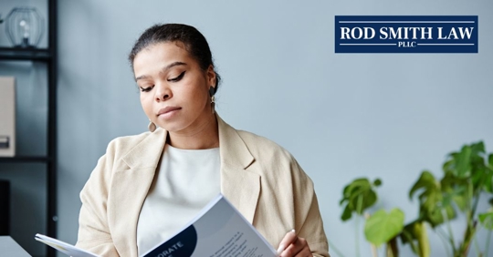 employee reading documents